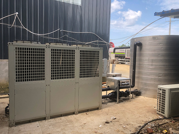 混凝土攪拌55度空氣源熱泵熱水系統(tǒng)